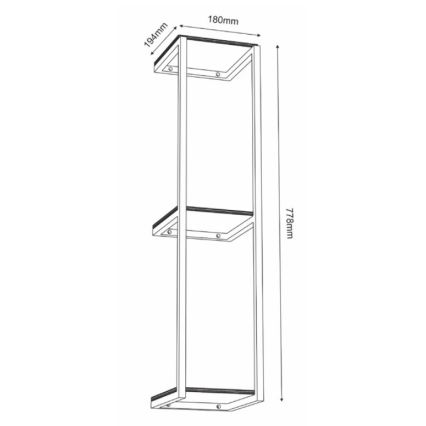 Stenska polica 77,5x18 cm