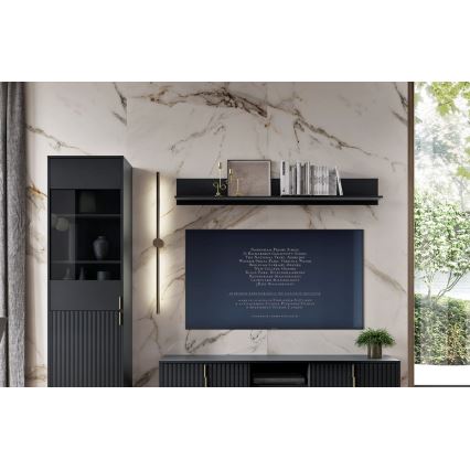 Stenska polica FLOP črna