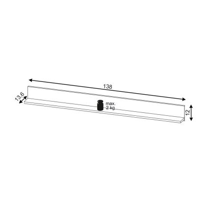 Stenska polica FLOP črna