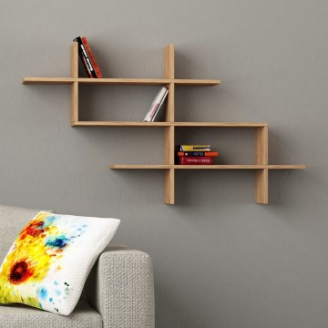 Stenska polica HALIC 82x150 cm hrast