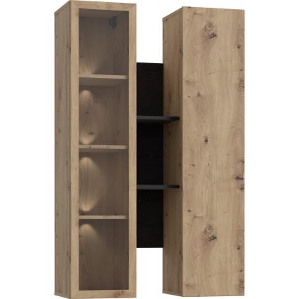 Stenska polica INAR hrast/črna