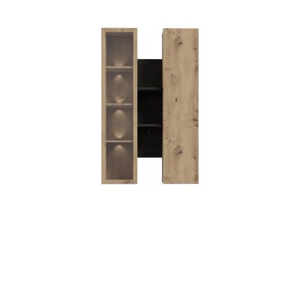 Stenska polica INAR hrast/črna