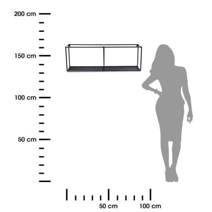 Stenska polica LOFT 30x90 cm