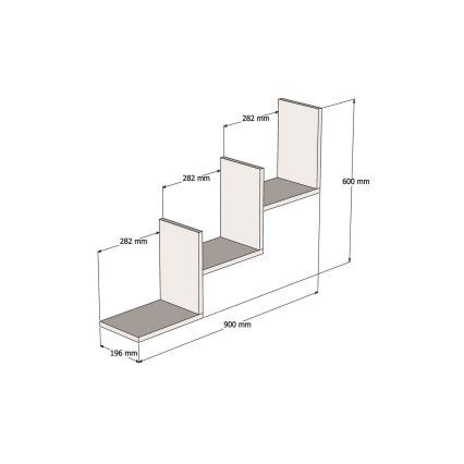 Stenska polica MIST 60x90 cm bela