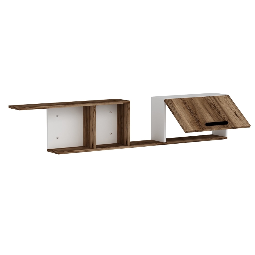 Stenska polica NEWRA 35x150 cm rjava