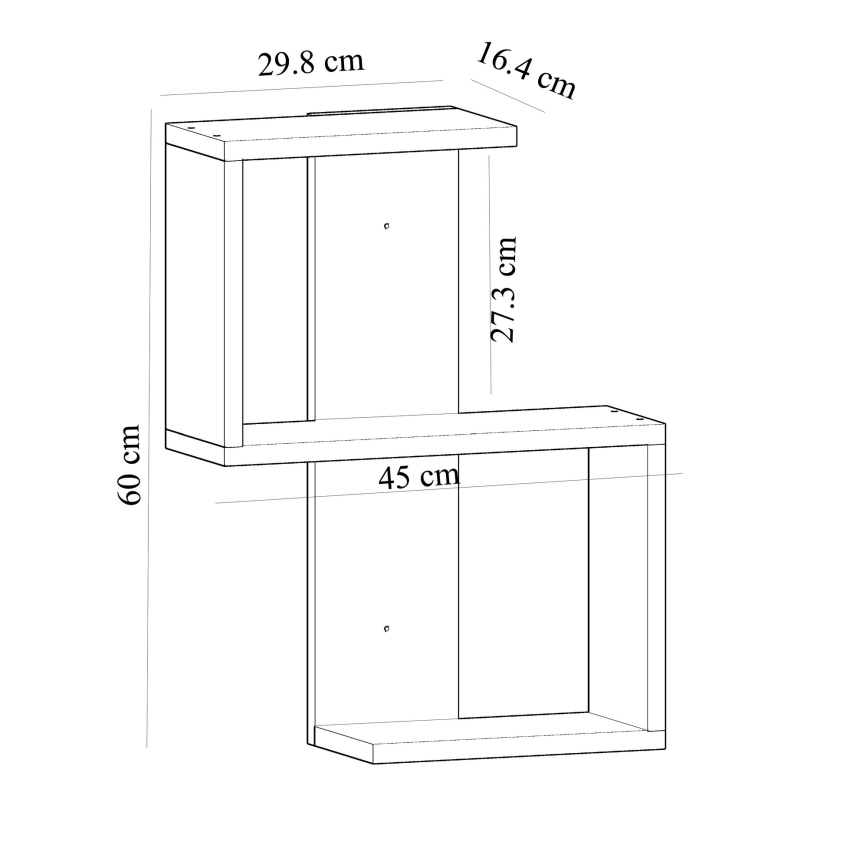 Stenska polica OCTA 60x45 cm bela