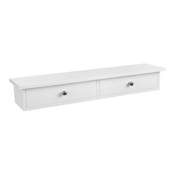 Stenska polica s predelki SHELFY bela