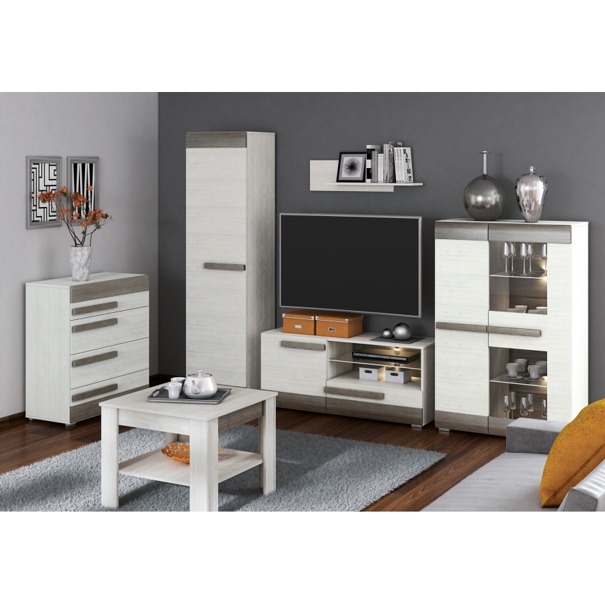 Stenska polica SARPA 23x92 cm bela