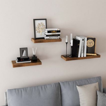 Stenska polica SHELFY, rjava