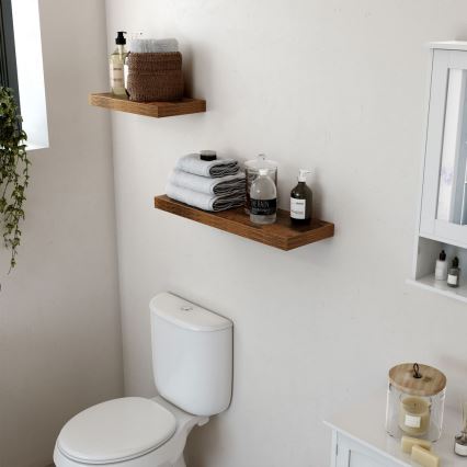 Stenska polica SHELFY, rjave barve