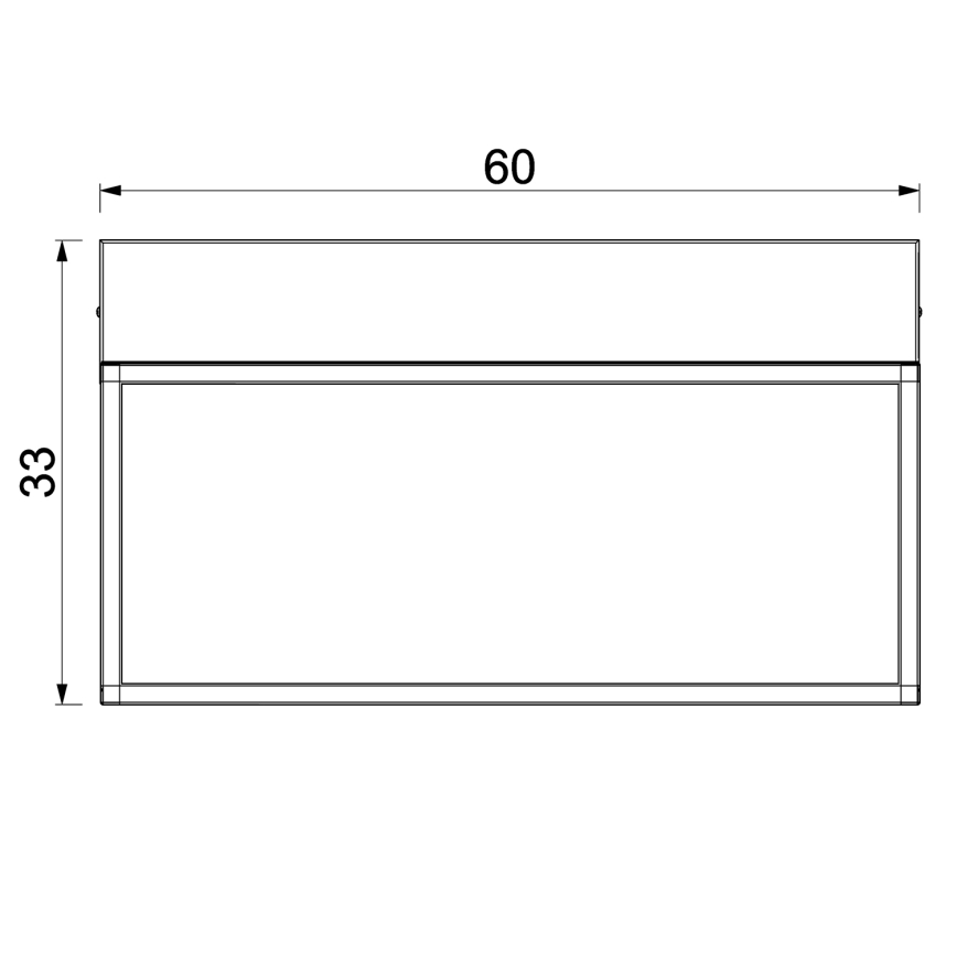 Stenska polica z LED osvetlitvijo SHELF 33x60 cm črna