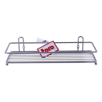 Stenska polica za tuš 10x30 cm sijajni krom