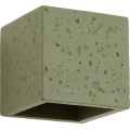 Stenska reflektorska svetilka QUAD 1xG9/8W/230V beton/zelena