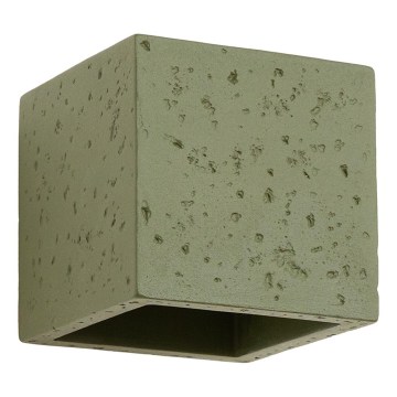 Stenska reflektorska svetilka QUAD 1xG9/8W/230V beton/zelena