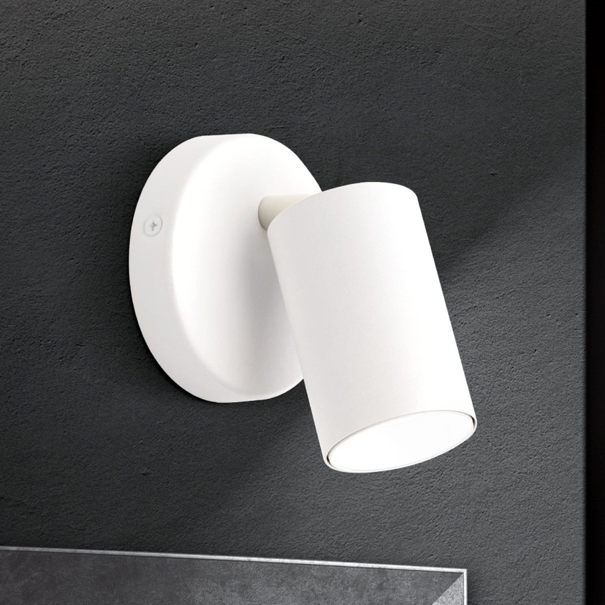 Stenska reflektorska svetilka SEAN 1xGU10/13W/230V bela