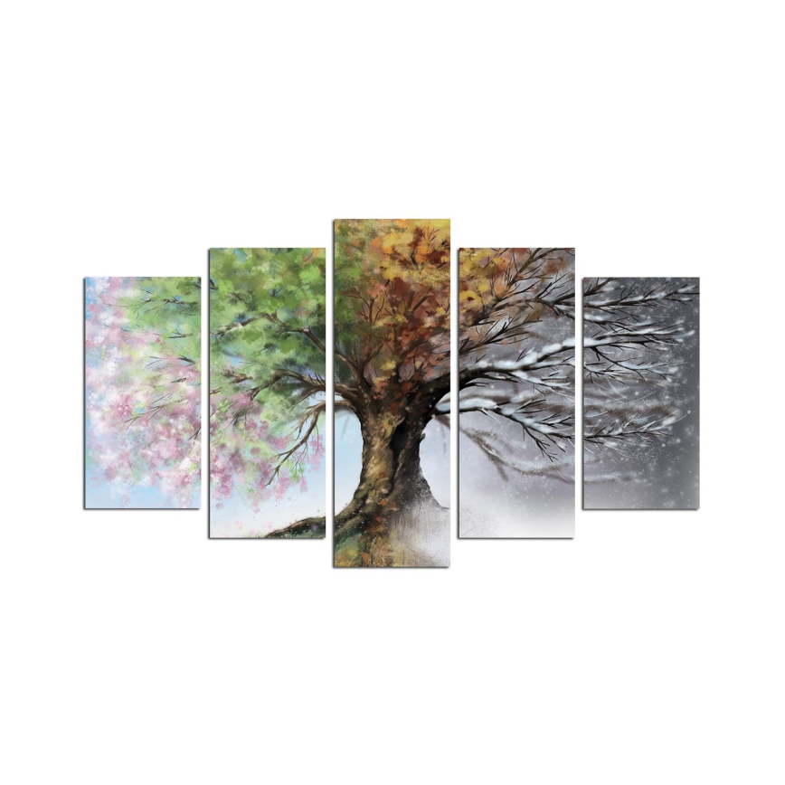 Stenska slika 5 kom. 110x60 cm drevo