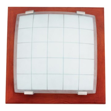 Stenska stropna svetilka GEOMETRICA 1xE27/60W/230V kavčukovec 25x25 cm