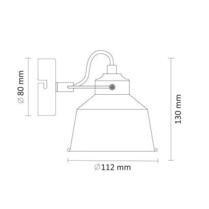 Stenska svetilka 1xE14/8W/230V