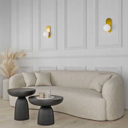 Stenska svetilka 1xE27/40W/230V, zlata/bela