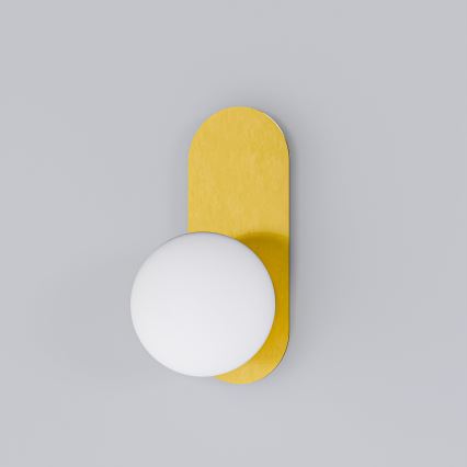 Stenska svetilka 1xE27/40W/230V, zlata/bela