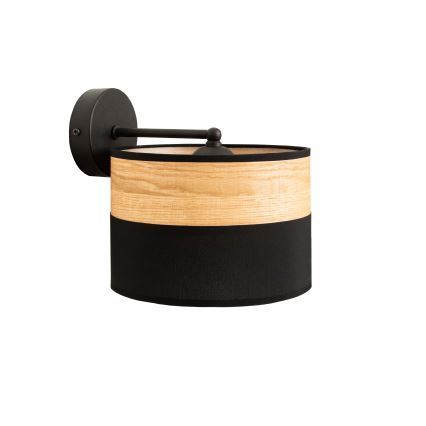 Stenska svetilka ALBA 1xE27/15W/230V črna/rjava