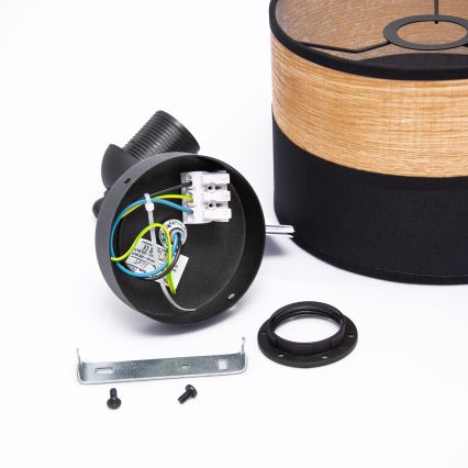 Stenska svetilka ALBA 1xE27/15W/230V črna/rjava