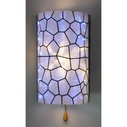 Stenska svetilka ALEDO 1xG4/20W/230V/12V + LED siva