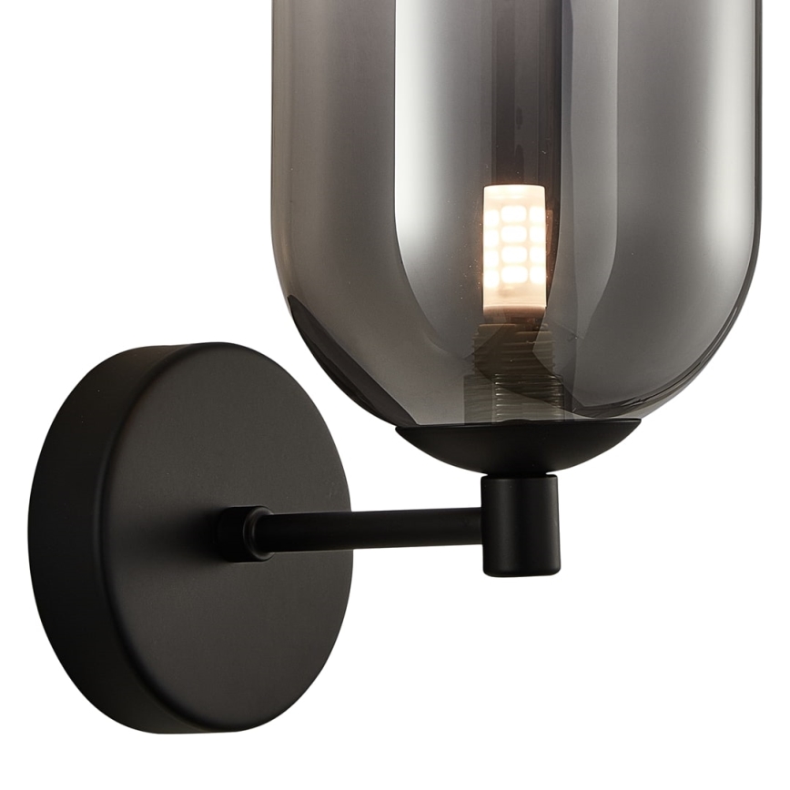 Stenska svetilka ALIAS 1xG9/8W/230V črna/siva