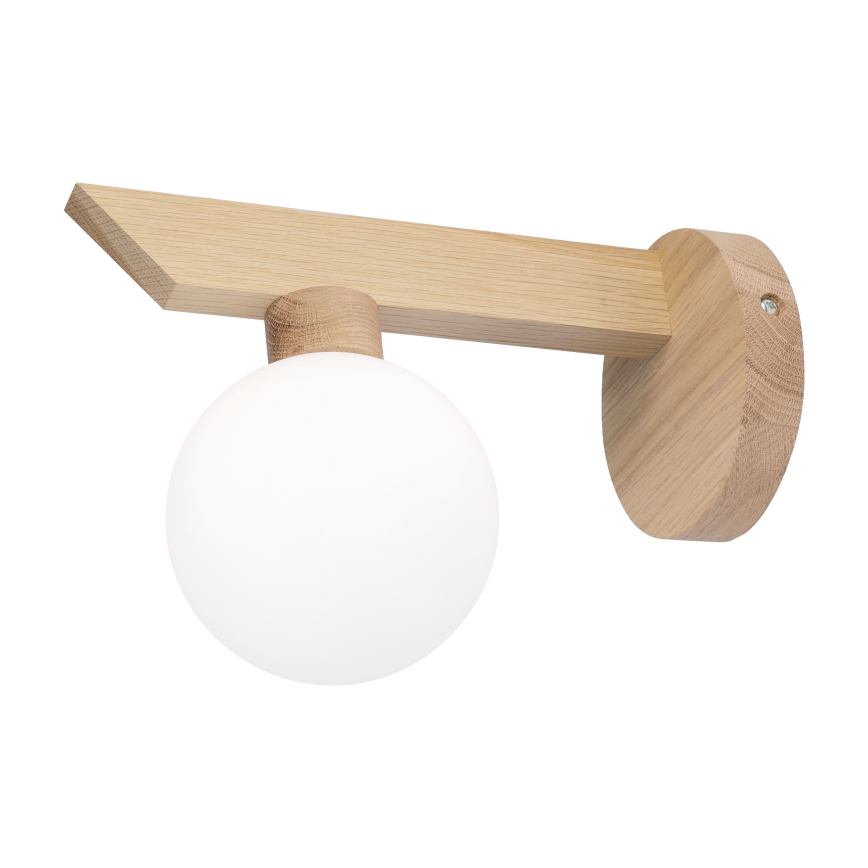 Stenska svetilka ANTONIO 1xG9/5W/230V hrast/bela