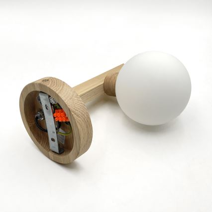 Stenska svetilka ANTONIO 1xG9/5W/230V hrast/bela