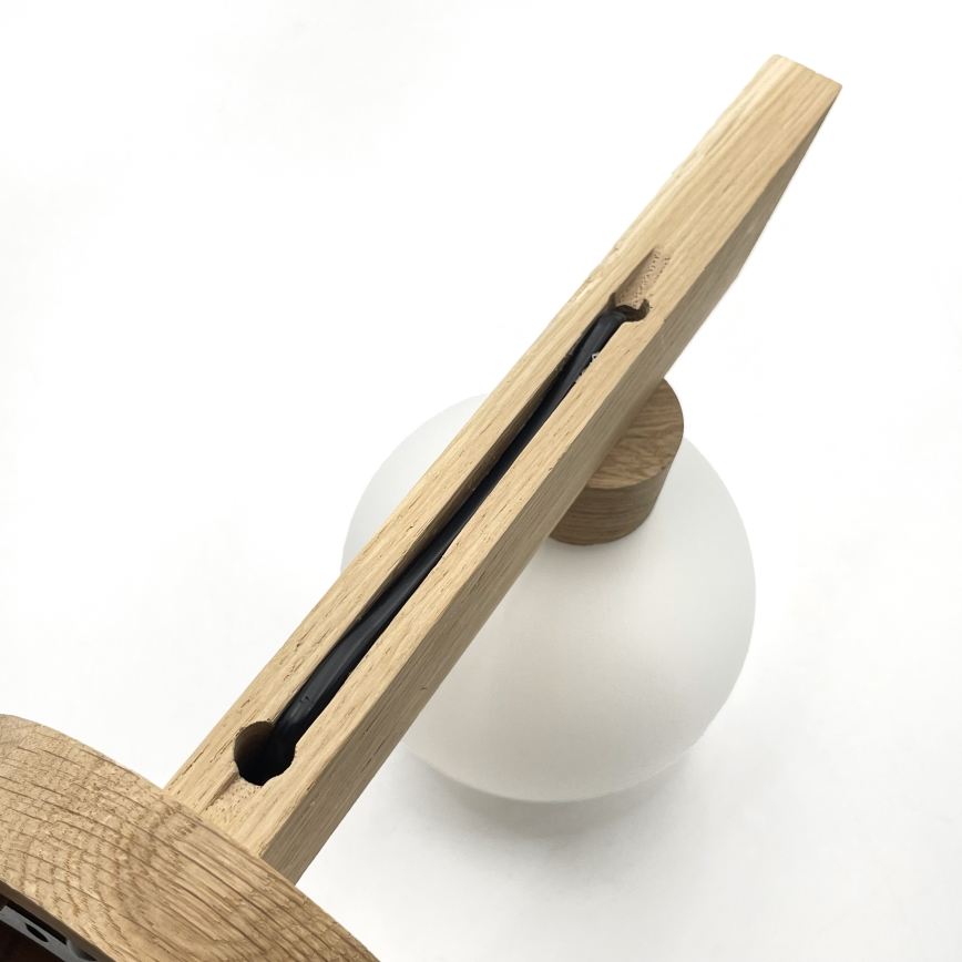 Stenska svetilka ANTONIO 1xG9/5W/230V hrast/bela