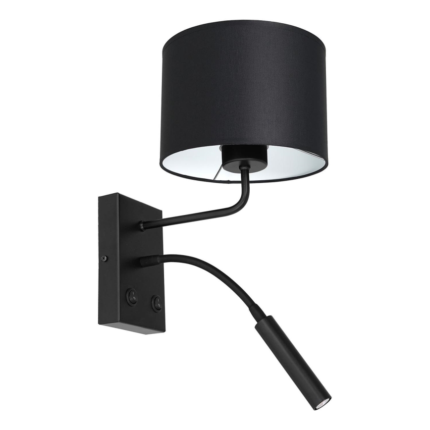 Stenska svetilka ARDEN 1xE27/60W+1xG9/8W/230V črna/bela