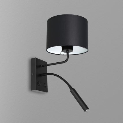 Stenska svetilka ARDEN 1xE27/60W+1xG9/8W/230V črna/bela