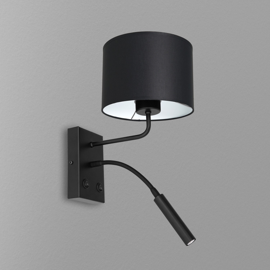 Stenska svetilka ARDEN 1xE27/60W+1xG9/8W/230V črna/bela