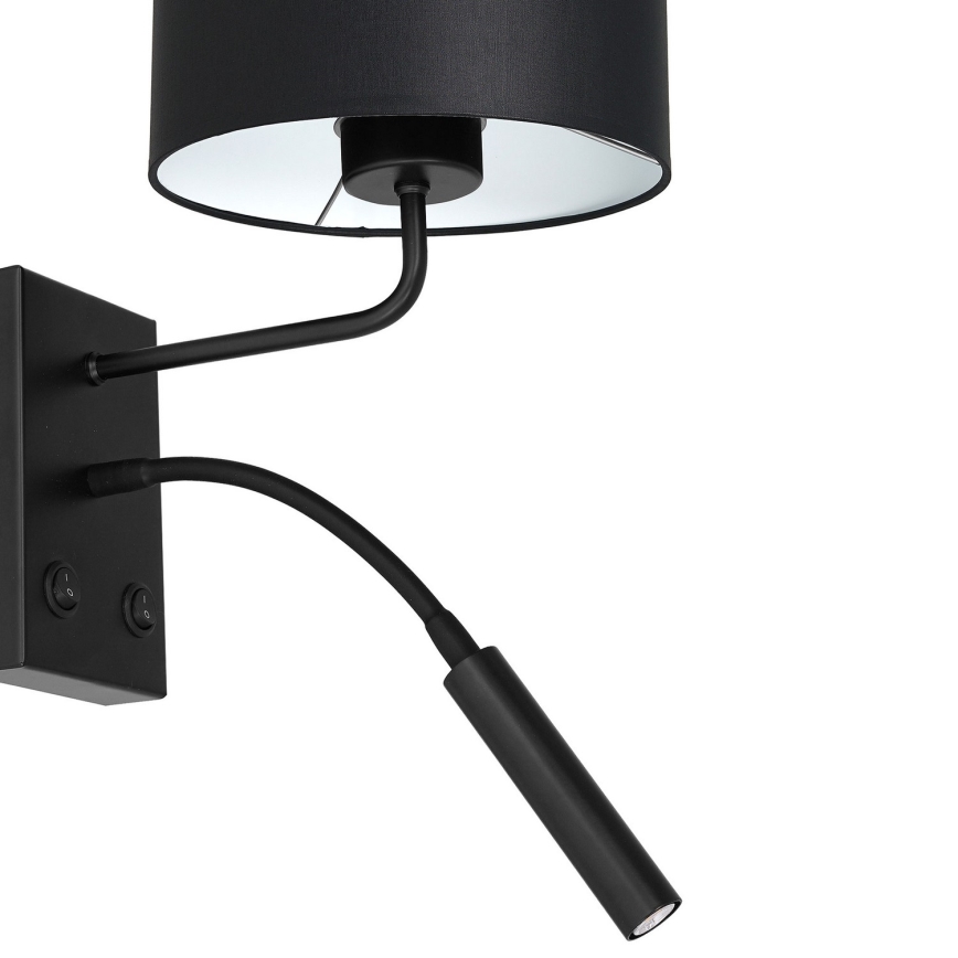 Stenska svetilka ARDEN 1xE27/60W+1xG9/8W/230V črna/bela