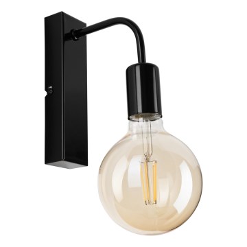 Stenska svetilka ASTRID 1xE27/60W/230V črna sijajna