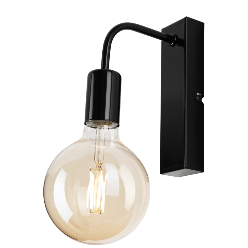 Stenska svetilka ASTRID 1xE27/60W/230V črna sijajna