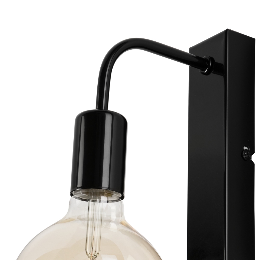 Stenska svetilka ASTRID 1xE27/60W/230V črna sijajna