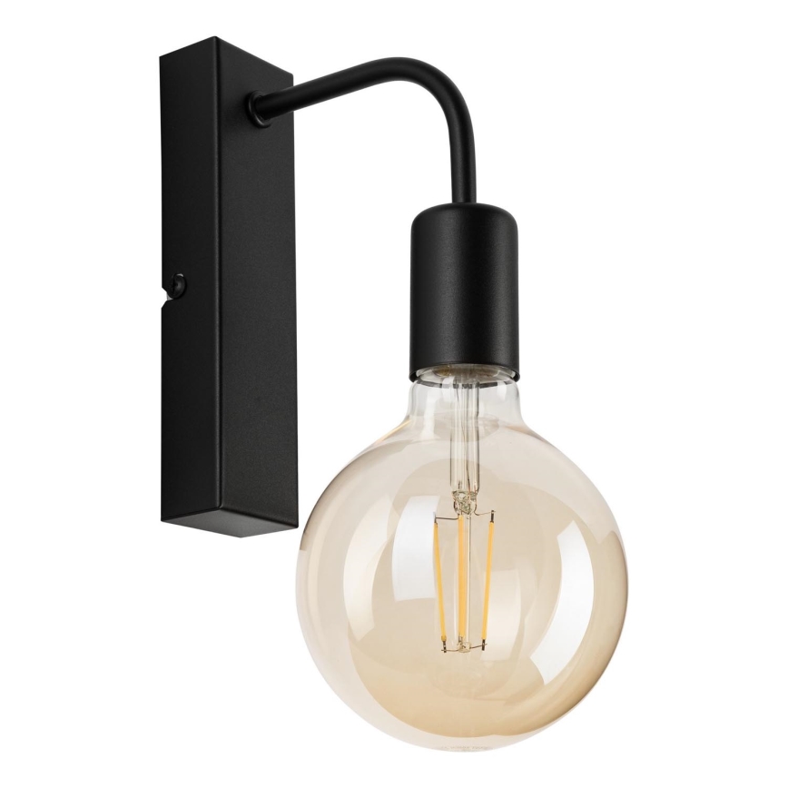 Stenska svetilka ASTRID 1xE27/60W/230V mat črna