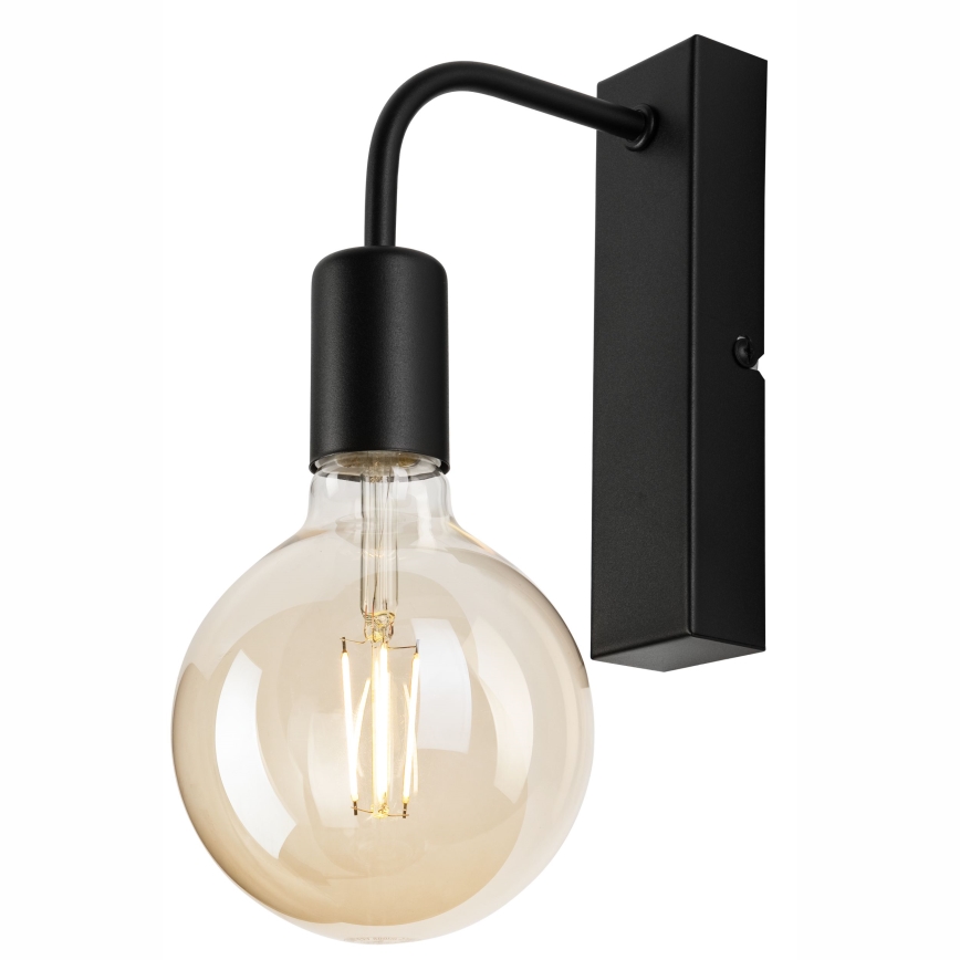 Stenska svetilka ASTRID 1xE27/60W/230V mat črna