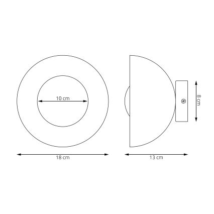 Stenska svetilka BIBI 1xG9/8W/230V siva