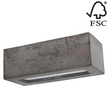 Stenska svetilka BLOCK 1xE27/40W/230V beton - FSC certifikat