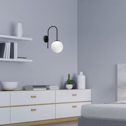 Stenska svetilka CAMBRIDGE 1xE14/60W/230V črna