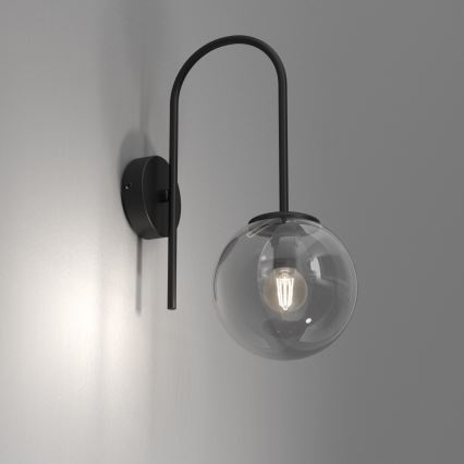Stenska svetilka CAMBRIDGE 1xE14/60W/230V črna