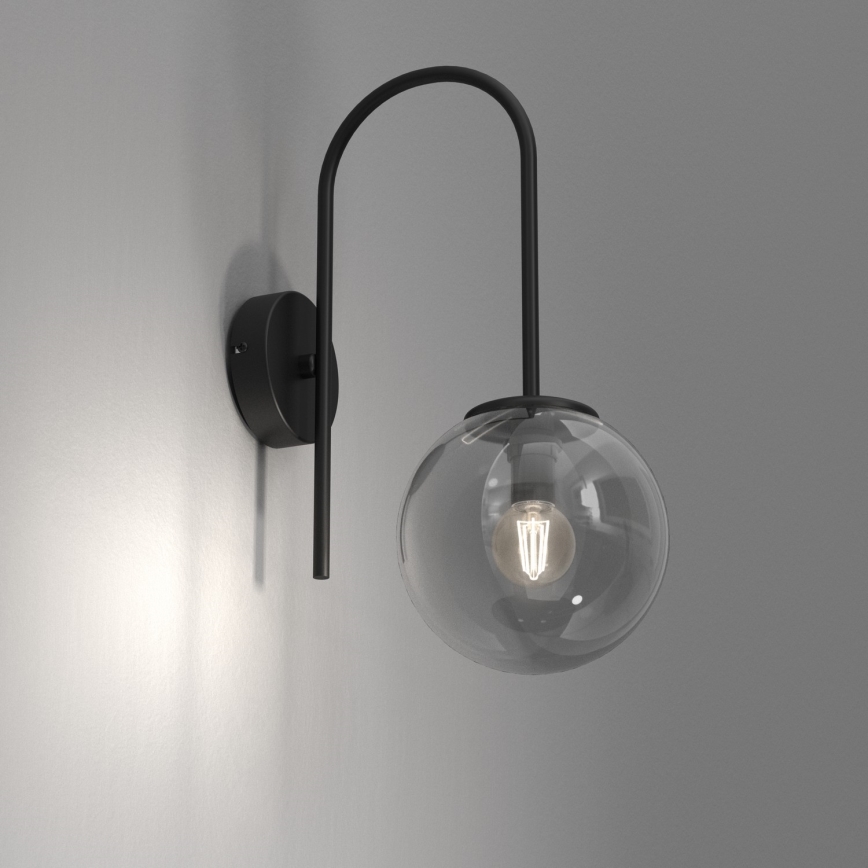 Stenska svetilka CAMBRIDGE 1xE14/60W/230V črna