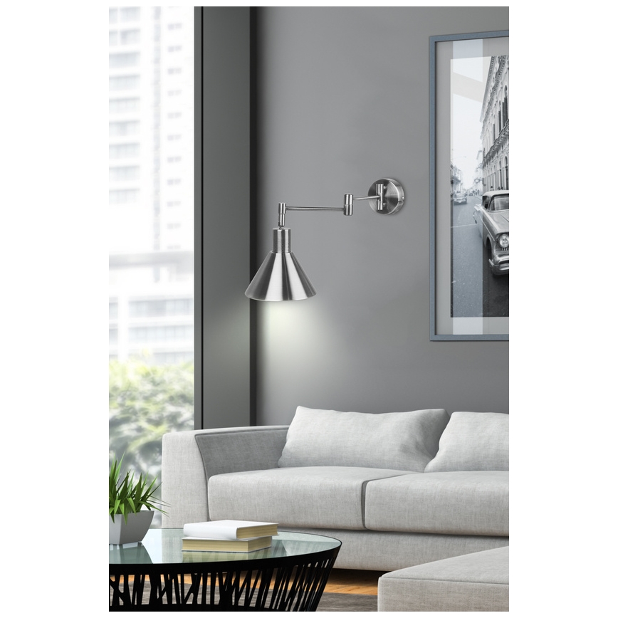 Stenska svetilka COPENHAGEN 1xE14/40W/230V mat krom