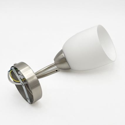 Stenska svetilka DONNA 1xE27/60W/230V nikelj