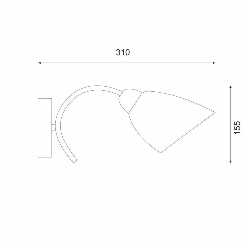 Stenska svetilka DONNA 1xE27/60W/230V nikelj