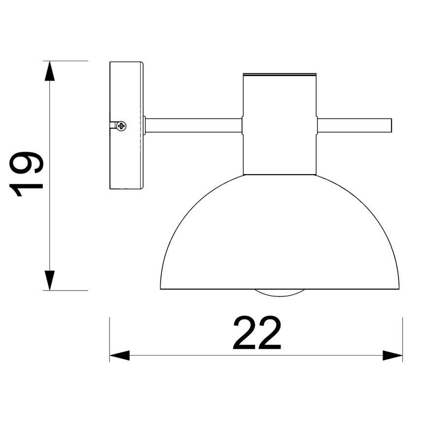 Stenska svetilka ESTATE MINI 1xE27/15W/230V modra