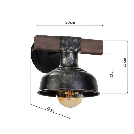 Stenska svetilka FARO 1xE27/60W/230V